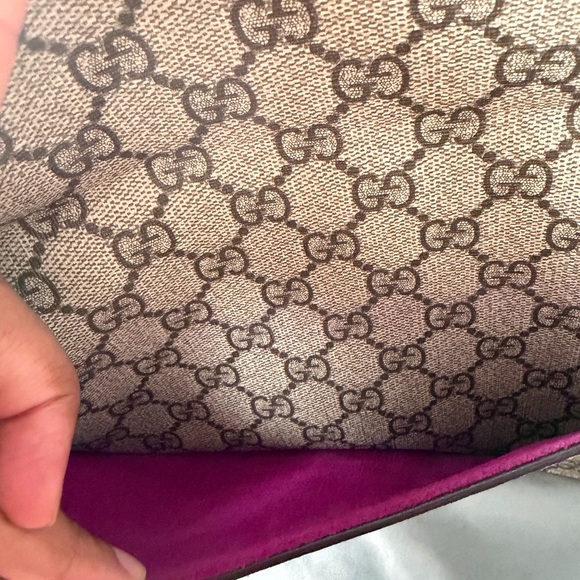 Gucci Magenta Dionysus with crystals GG Shoulder Bag - Picture 9 of 16